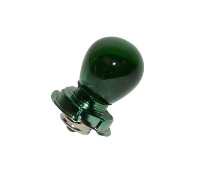 lamp 12V  15w    p26s + kraag groen